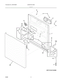 03 - Door parts for Electrolux Washer CDBEH351UW0A from AppliancePartsPros.com