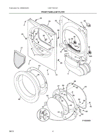 03 - Front Panel / Lint Filter parts for Electrolux Dryer CDE7700LW1 from AppliancePartsPros.com