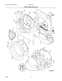 03 - Front Panel / Lint Filter parts for Electrolux Dryer CDG4700LW1 from AppliancePartsPros.com