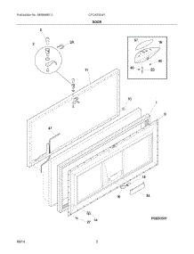 02 - Door parts for Electrolux Freezer CFCH20LW1 from AppliancePartsPros.com