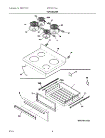 05 - Door parts for Electrolux Range CFEF3016VSA from AppliancePartsPros.com