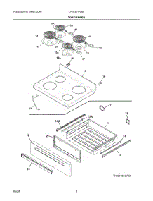 02 - Backguard parts for Electrolux Range CFEF3016VSB from AppliancePartsPros.com