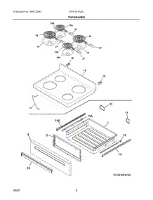 02 - Backguard parts for Electrolux Range CFEF3016VSC from AppliancePartsPros.com