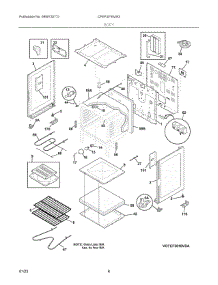 02 - Backguard parts for Electrolux Range CFEF3016VSG from AppliancePartsPros.com