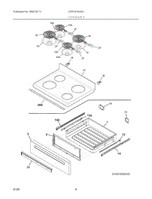 04 - Top / Drawer parts for Electrolux Range CFEF3016VSG from AppliancePartsPros.com