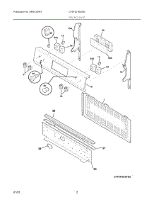 02 - Backguard parts for Electrolux Range CFEF3016VWG from AppliancePartsPros.com
