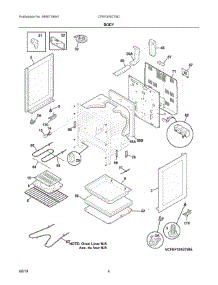 03 - Body parts for Electrolux Range CFEF3052TSD from AppliancePartsPros.com