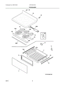 04 - Top / Drawer parts for Electrolux Range CFEF3052TSD from AppliancePartsPros.com