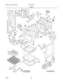03 - Body parts for Electrolux Range CFEF3054TDF from AppliancePartsPros.com