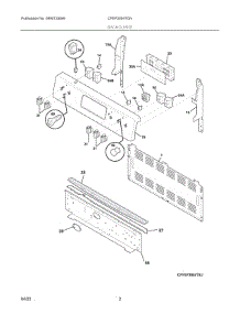 02 - Backguard parts for Electrolux Range CFEF3054TDN from AppliancePartsPros.com