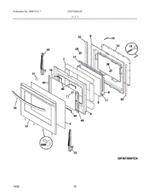 05 - Door parts for Electrolux Range CFEF3054USK from AppliancePartsPros.com