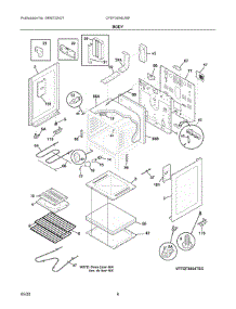 03 - Body parts for Electrolux Range CFEF3054UWF from AppliancePartsPros.com