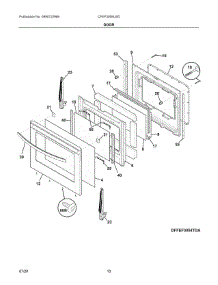 05 - Door parts for Electrolux Range CFEF3056USD from AppliancePartsPros.com
