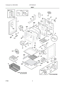 03 - Body parts for Electrolux Range CFEF3056USD from AppliancePartsPros.com