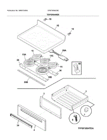 Top / Drawer parts for Electrolux Range CFEF3056USE from AppliancePartsPros.com