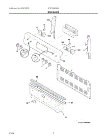 02 - Backguard parts for Electrolux Range CFEF3056VWA from AppliancePartsPros.com