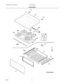 04 - Top / Drawer parts for Electrolux Range CFEF3056VWA from AppliancePartsPros.com