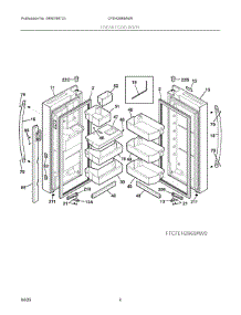 03 - Fresh Food Door parts for Electrolux Range CFEH2868AW0 from AppliancePartsPros.com