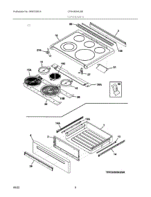 04 - Top / Drawer parts for Electrolux Range CFEH3054USE from AppliancePartsPros.com
