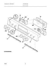 02 - Backguard parts for Electrolux Range CFEH3054USE from AppliancePartsPros.com
