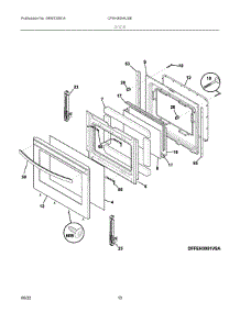 05 - Door parts for Electrolux Range CFEH3054USE from AppliancePartsPros.com