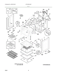 03 - Body parts for Electrolux Range CFEH3054USF from AppliancePartsPros.com