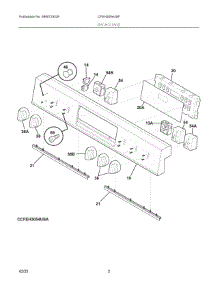 02 - Backguard parts for Electrolux Range CFEH3054USF from AppliancePartsPros.com