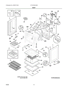 03 - Body parts for Electrolux Range CFEH3054UWB from AppliancePartsPros.com
