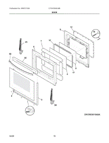05 - Door parts for Electrolux Range CFEH3054UWB from AppliancePartsPros.com