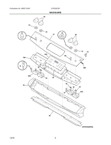 02 - Backguard parts for Electrolux Range CFES3025PBK from AppliancePartsPros.com