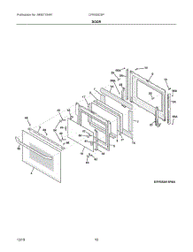 05 - Door parts for Electrolux Range CFES3025PWK from AppliancePartsPros.com