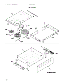 04 - Top / Drawer parts for Electrolux Range CFES3025PWK from AppliancePartsPros.com