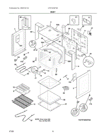 03 - Body parts for Electrolux Range CFIF3054TSE from AppliancePartsPros.com