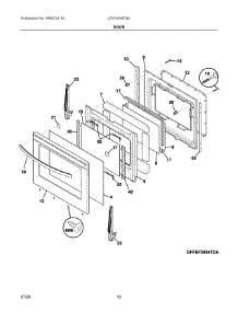 05 - Door parts for Electrolux Range CFIF3054TSE from AppliancePartsPros.com