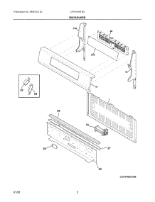 02 - Backguard parts for Electrolux Range CFIF3054TSE from AppliancePartsPros.com