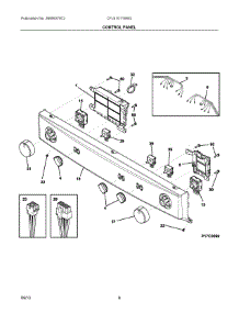 04 - Control Panel parts for Electrolux Washer CFLE1011MW2 from AppliancePartsPros.com