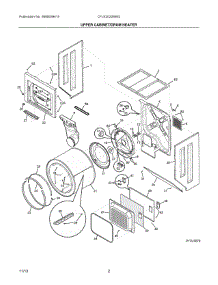 02 - Upper Cabinet / Drum Heater parts for Electrolux Washer CFLE2022MW2 from AppliancePartsPros.com