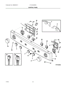 04 - Control Panel parts for Electrolux Washer CFLE2022MW2 from AppliancePartsPros.com