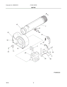 05 - Motor parts for Electrolux Dryer CFQE5100PW0 from AppliancePartsPros.com