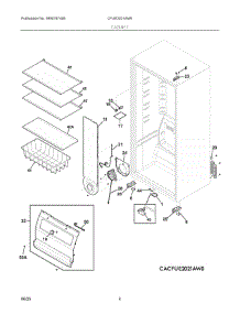 03 - Cabinet parts for Electrolux Freezer CFUE2021AW0 from AppliancePartsPros.com