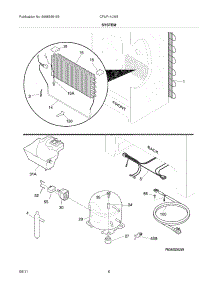 07 - System parts for Electrolux Freezer CFUF14LW3 from AppliancePartsPros.com