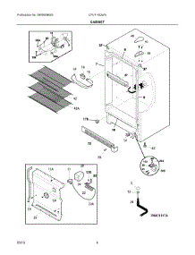 03 - Cabinet parts for Electrolux Freezer CFUF14QWA from AppliancePartsPros.com