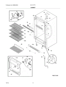 05 - Cabinet parts for Electrolux Freezer CFUF17PT1 from AppliancePartsPros.com