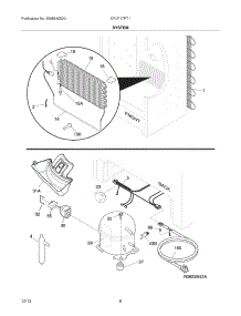 07 - System parts for Electrolux Freezer CFUF17PT1 from AppliancePartsPros.com