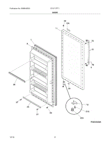 03 - Door parts for Electrolux Freezer CFUF17PT1 from AppliancePartsPros.com