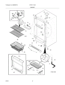 05 - Cabinet parts for Electrolux Freezer CFUFH17LW0 from AppliancePartsPros.com