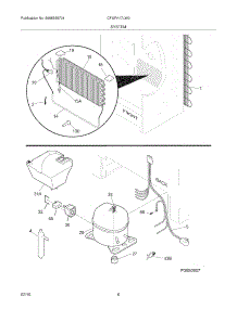 07 - System parts for Electrolux Freezer CFUFH17LW0 from AppliancePartsPros.com