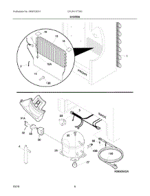 04 - System parts for Electrolux Freezer CFUFH17TW0 from AppliancePartsPros.com
