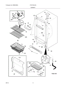 05 - Cabinet parts for Electrolux Freezer CFUFH20LW2 from AppliancePartsPros.com