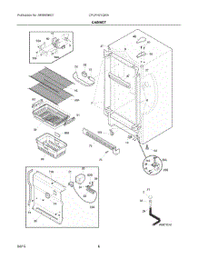 03 - Cabinet parts for Electrolux Freezer CFUFH21QWA from AppliancePartsPros.com